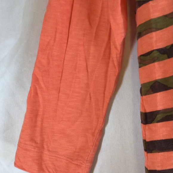 Gap XS Orange Striped Top 3/4 Sleeve Boat Neck Casual Soft Y2K Retro Indie - Picture 5 of 8